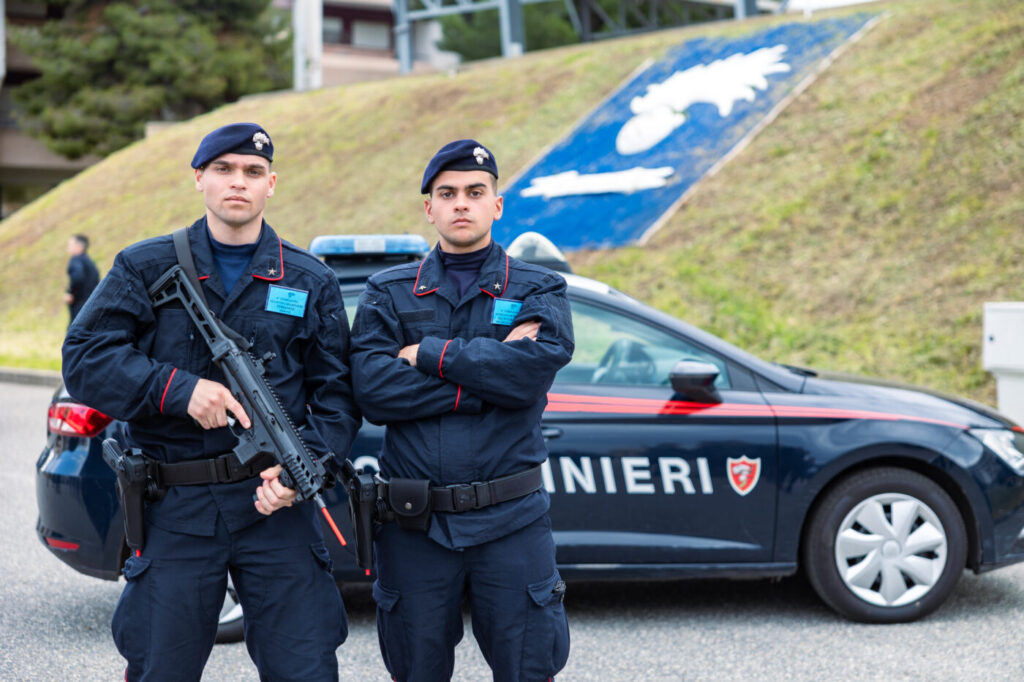 Allievi della Scuola Carabinieri durante le attività di addestramento