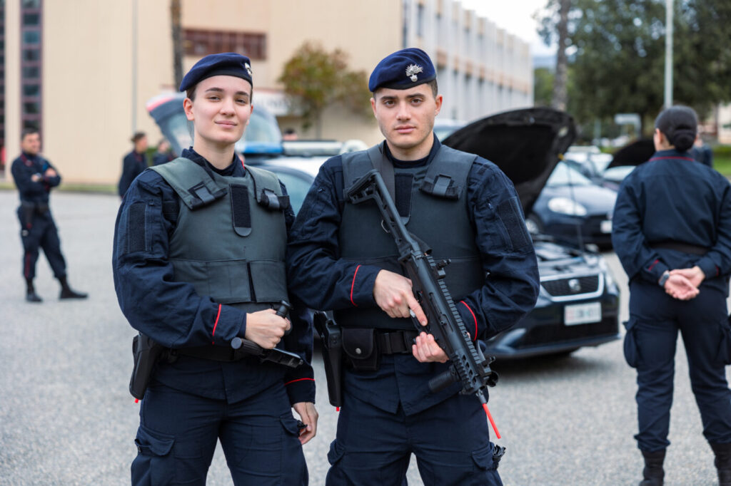 Allievi della Scuola Carabinieri durante le attività di addestramento